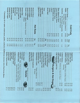 Rondo’s Submarine Sandwiches menu 3