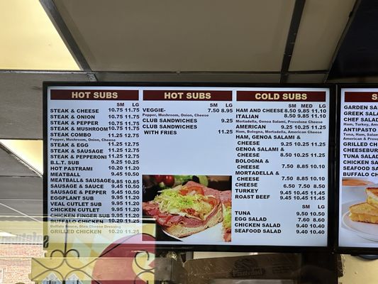 Rondo’s Submarine Sandwiches menu 1